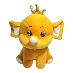 Elephant Soft Toy with Crown – 30 cm | Cute Plush Stuffed Animal for Kids & Gifts