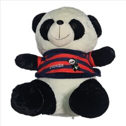Cute Panda Soft Toy with T-Shirt – 42cm | Plush Bear Toy for Kids & Gifting (Assorted Colours)