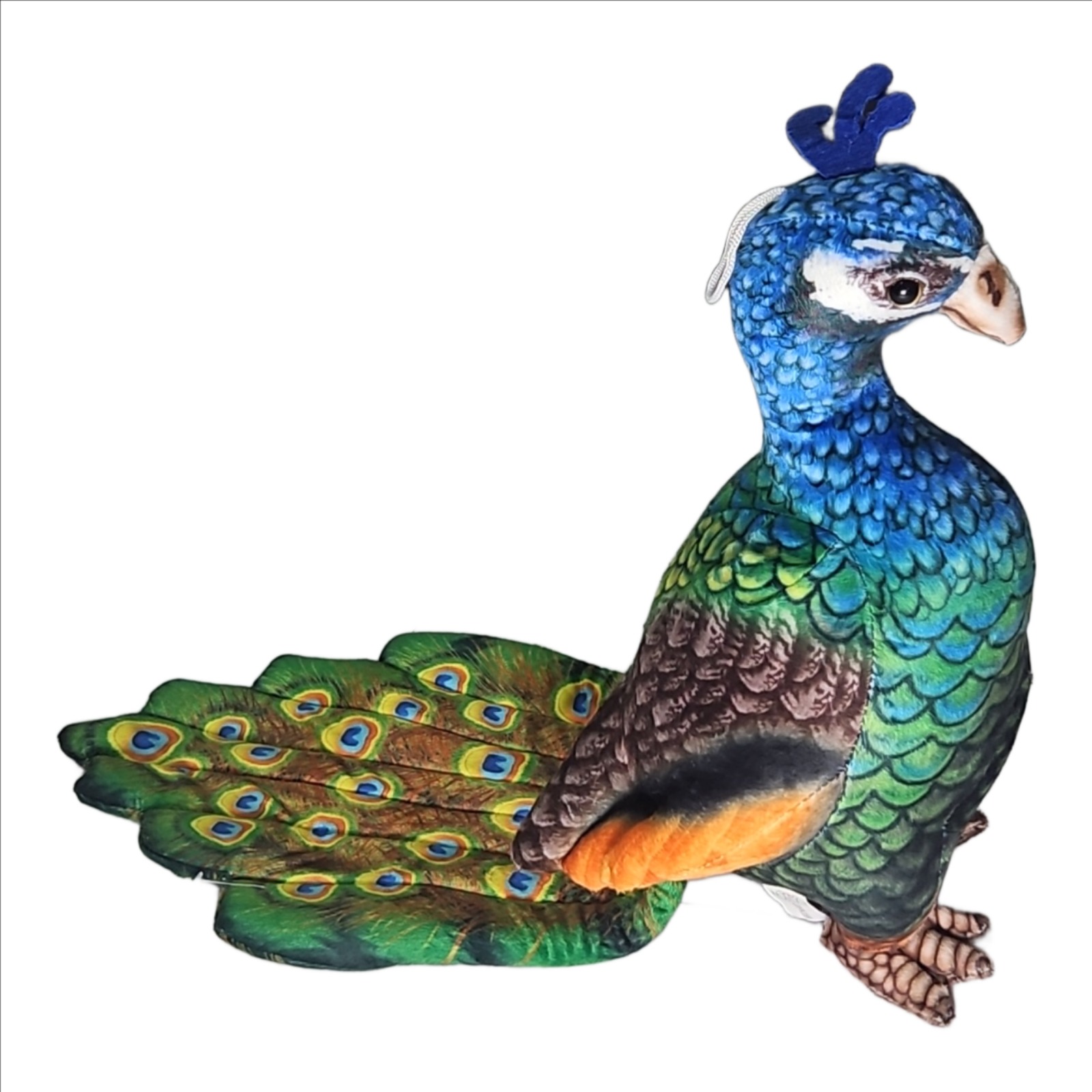 Elegant Peacock Soft Toy – 42cm | Colorful Plush Bird Toy for Kids & Decorative Gifting - Image 2