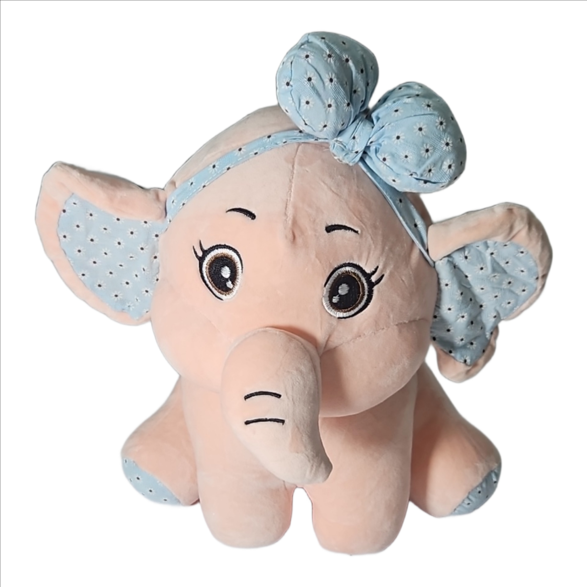 Charming Elephant Soft Toy with Bow – 50cm | Jumbo Plush for Kids & Gifts - Image 3