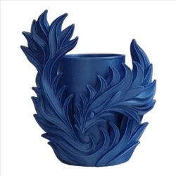 🌸 17cm Floral 3D Vase – Elegant & Modern Home Décor Showpiece