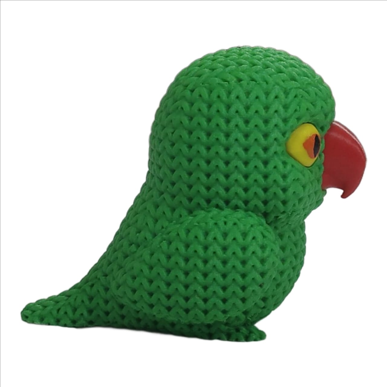 12CM Green Parrot Knitted Toy – 3D Printed Bird Figure - Image 4