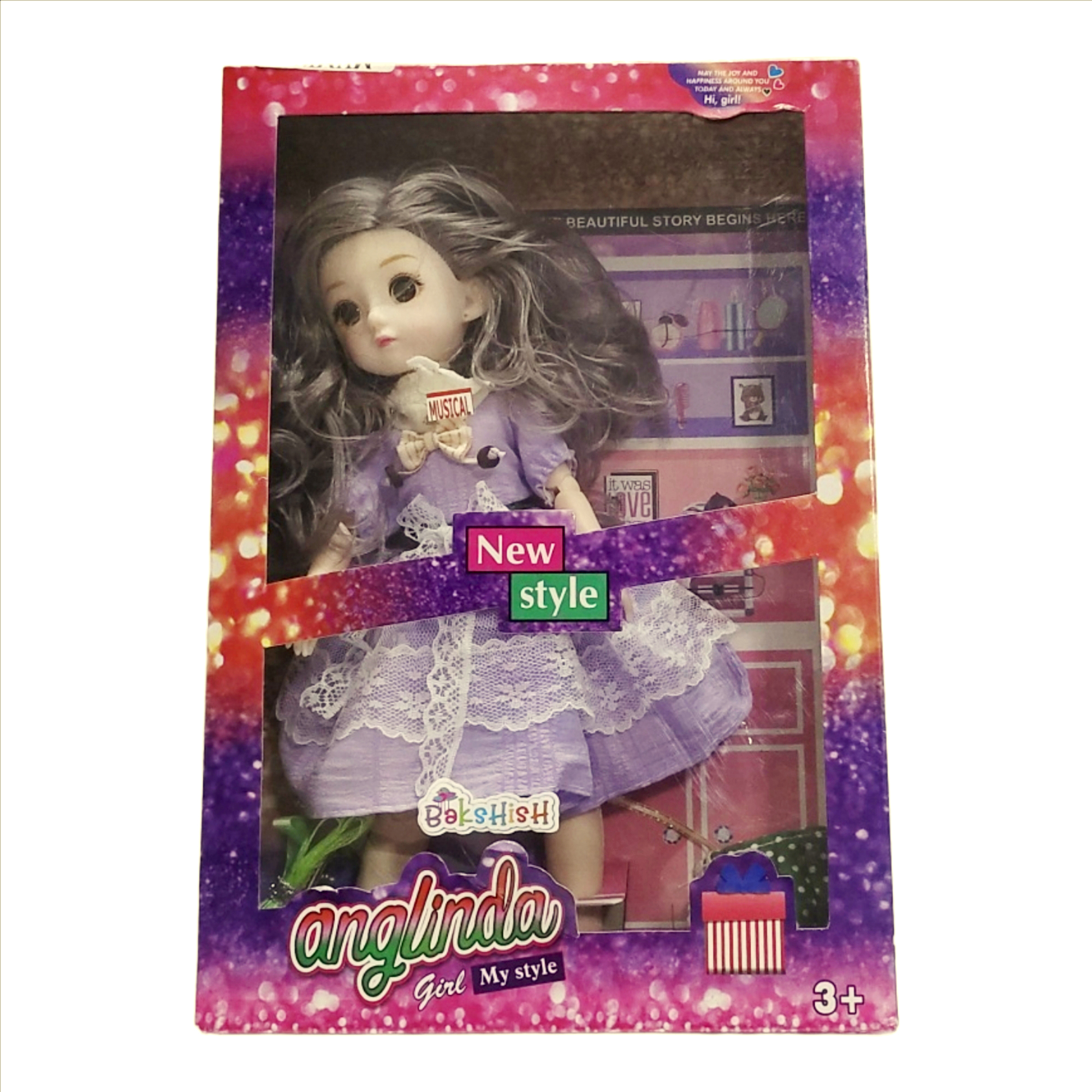 Grey Hair Korean Doll – Elegant Korean Fashion Doll | Stylish Collectible Doll Toy for Kids & Gifting