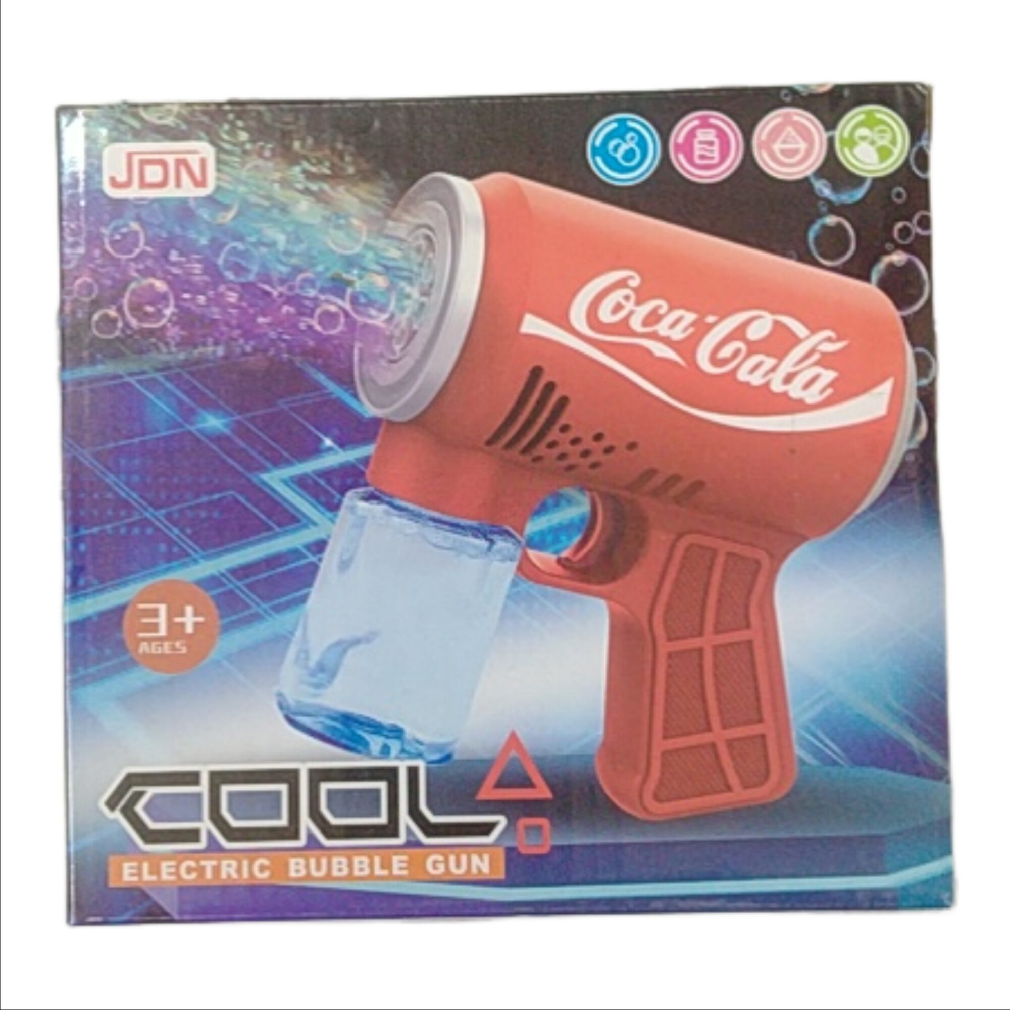 Cool Electric Bubble Gun β LED Light Automatic Bubble Blower | Rechargeable Bubble Maker Toy for Kids & Parties - Image 2