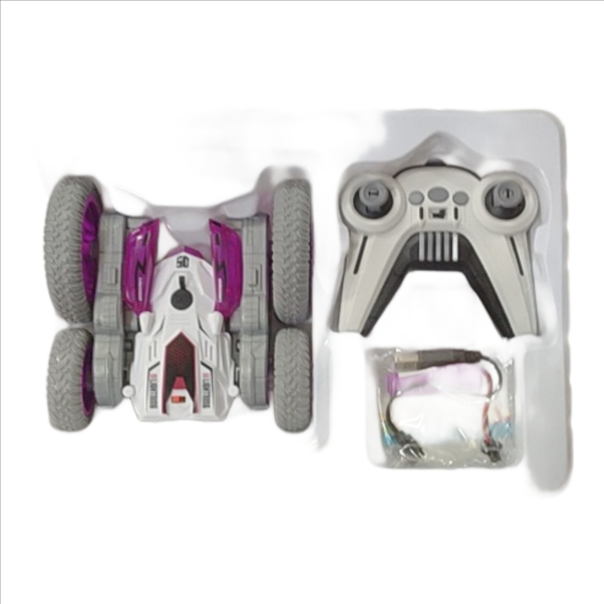 Stunt and Dance Car – 360° Rotating RC Car with Lights & Music | Rechargeable Remote Control Stunt Car for Kids - Image 3