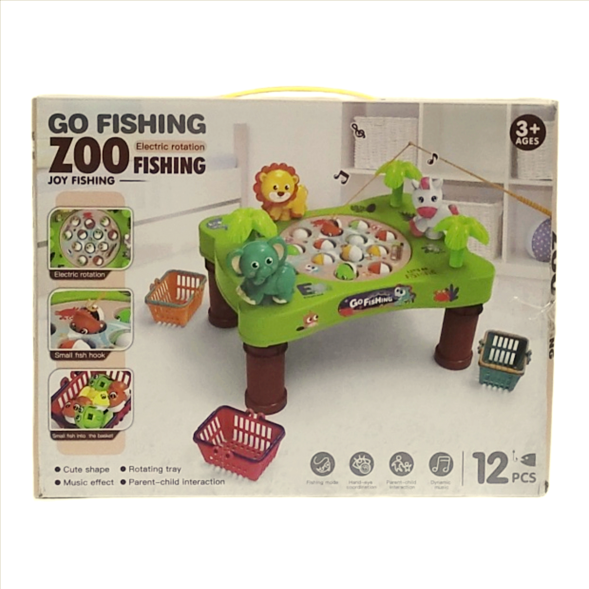 Zoo Fishing Table β Magnetic Fishing Toy Set with Water Play | Educational Animal Fishing Game for Kids