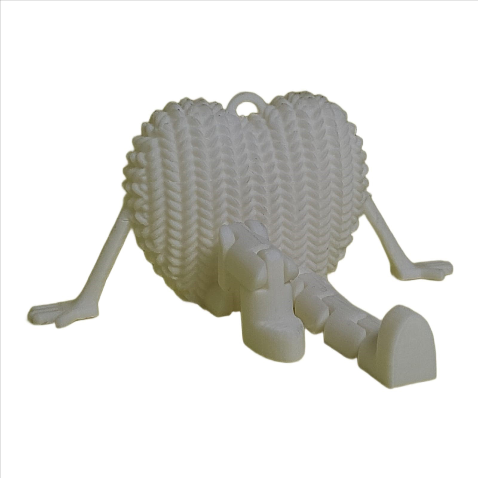 Flexi Heart White 3D – Unique Flexible 3D Printed Heart Toy | Valentine, Fidget, Gift - Image 3