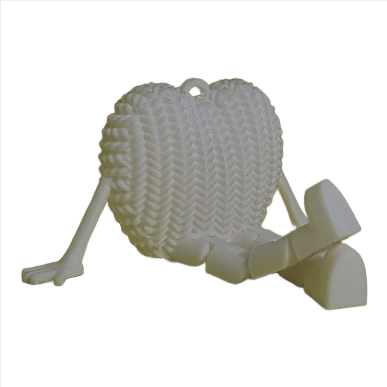 Flexi Heart White 3D – Unique Flexible 3D Printed Heart Toy | Valentine, Fidget, Gift - Image 4