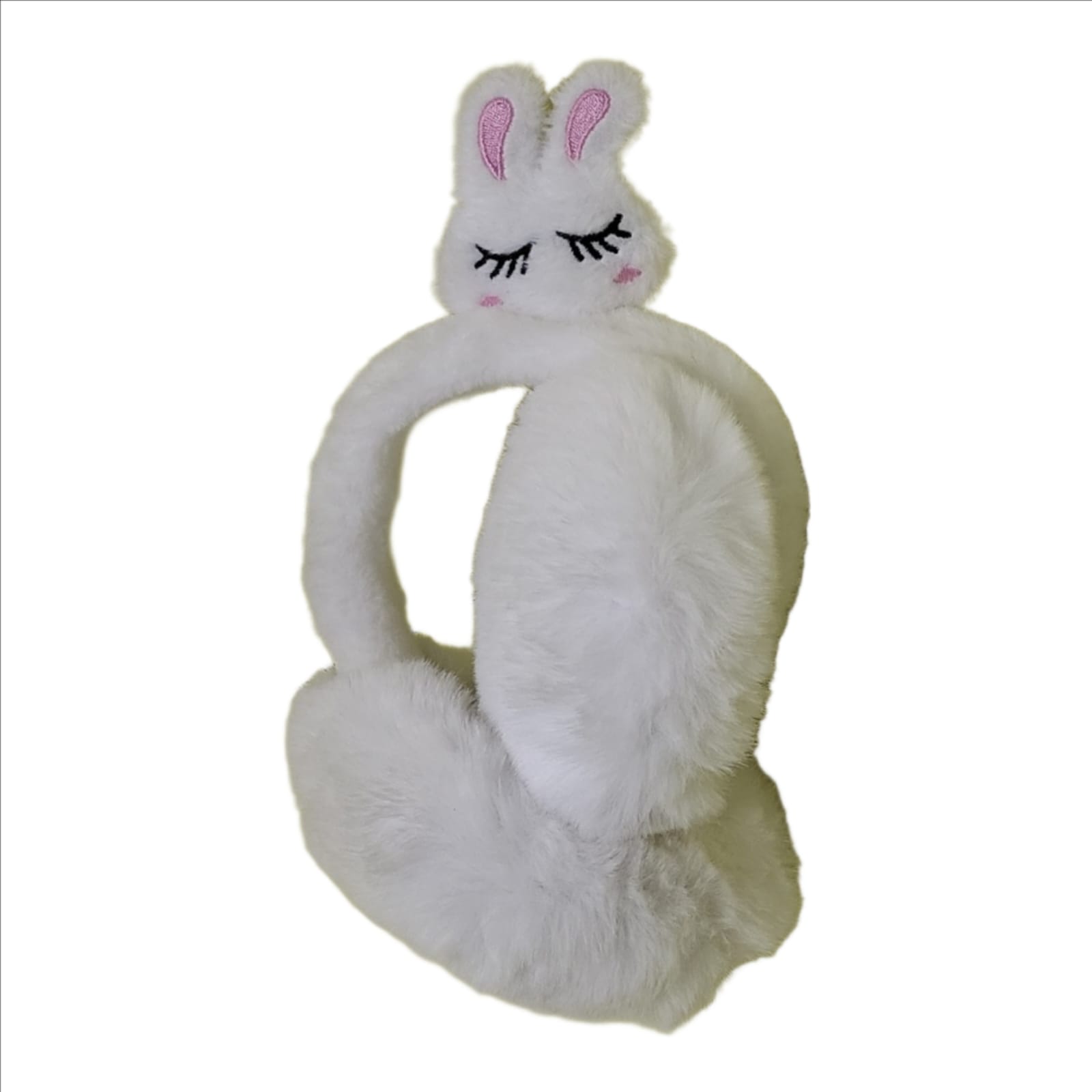 Earmuff Bunny White | Soft Plush Winter Earmuff for Kids & Girls | Cute Bunny Ear Warmer - Image 2